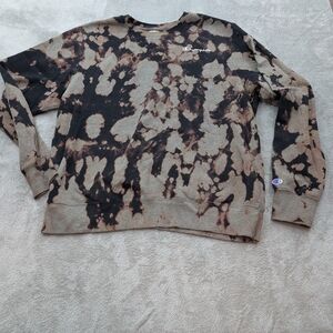 Champion Men's Tie-Dye Sweater - Black and Brown